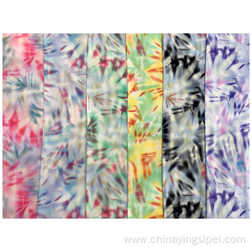 Latest Stocklot Soft Colorful Viscose Printed Tie-Dyed Poplin Fabric